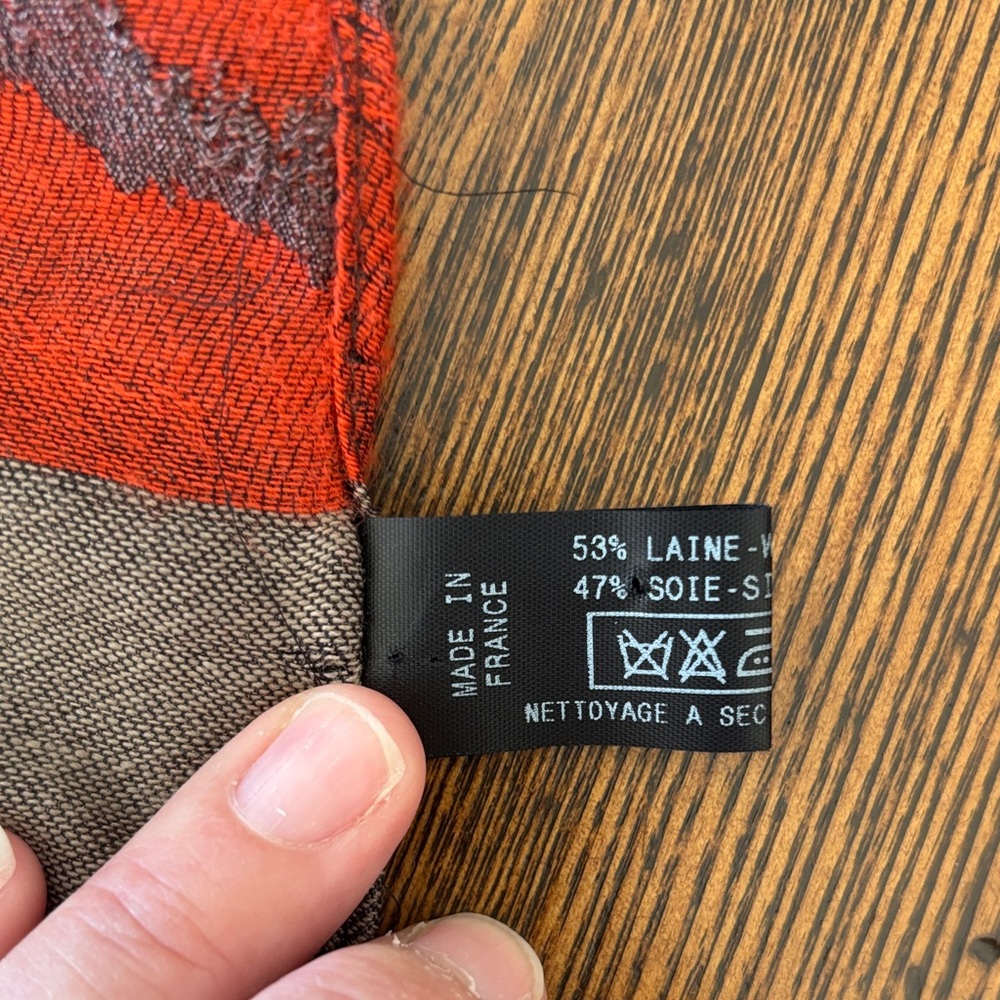 Marc Rozier Paris Silk/Wool Patterned Scarf - Picture 4 of 9